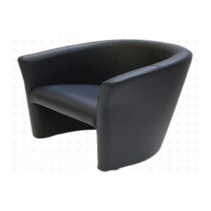 Fauteuil club noir, une place